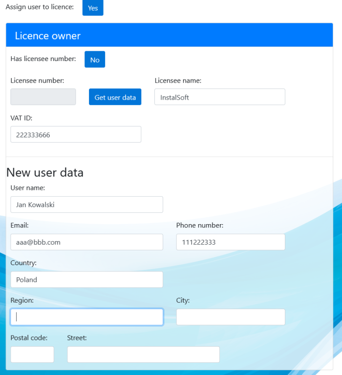 3. Assign user to licence