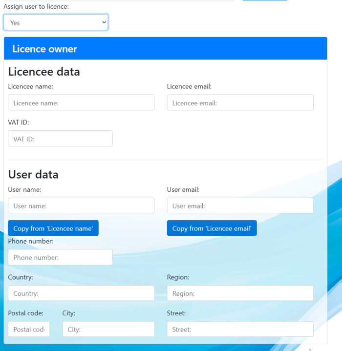 3. Assign user to licence